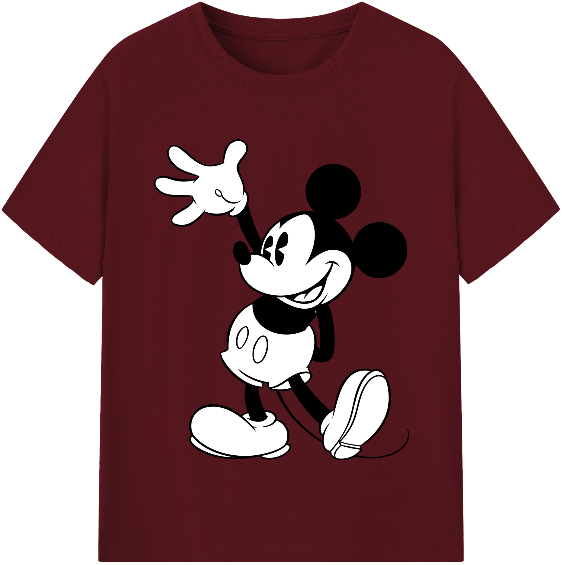 （画像用） ミッキーマウス Mickey Mouse 綿100％半袖Tシャツ（フロントプリント）